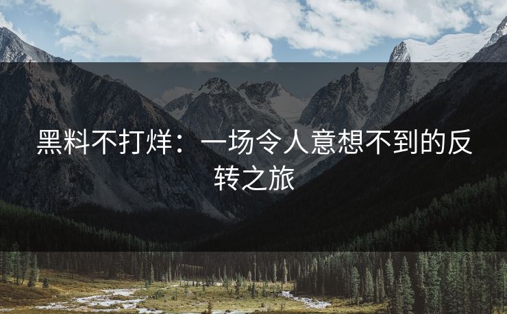 黑料不打烊：一场令人意想不到的反转之旅